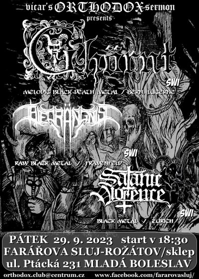 Plakát GHÖRNT, BEDRÄNGNIS, SATANIC VIOLENCE