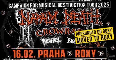 Plakát Campaign for Musical Destruction: 2025: Napalm Death, Crowbar, Full of Hell, Brat