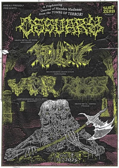 Plakát Ossuary /US/ Trollcave /ES/ Vér /HU/ Cancer Void /CZ/
