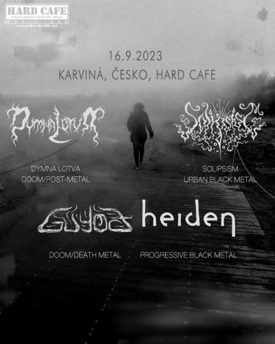 Plakát DYMNA LOTVA + SOLIPSISM + GUYOD + HEIDEN