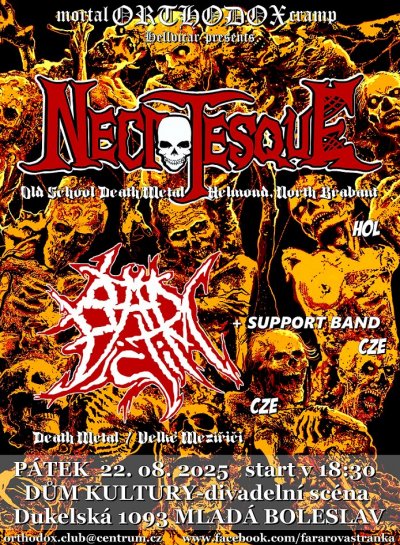 Plakát NECROTESQUE, BAD VICTIM + support