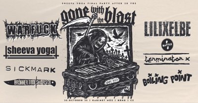 Plakát SHEEVA YOGA + SICKMARK (DE) + WARFUCK (FR) + BOILING POINT (SVK) + LILIXELBE vs TERMINATOR X + BRÜNN