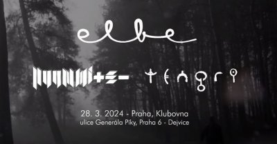 Plakát ELBE, TENGRI, NUUMMITE - 28. 3. 2024 - Praha, Klubovna