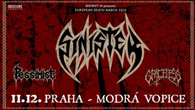 Plakát SINISTER, PESSIMIST, GRACELESS - Praha