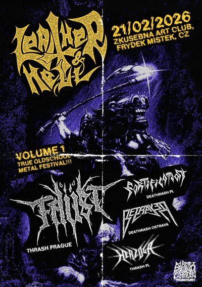 Plakát LEATHER AND HELL I. | Faüst + Betrayer + Fortification + Herzoga