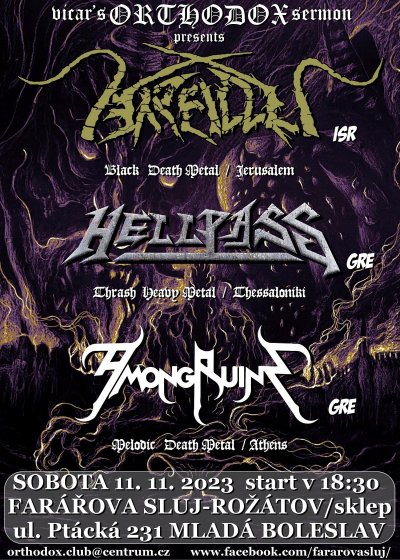 Plakát ARALLU, HELLPASS, AMONGRUINS