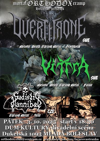 Plakát THE OVERTHRONE, VITTRA, SADISTIC HANNIBAL