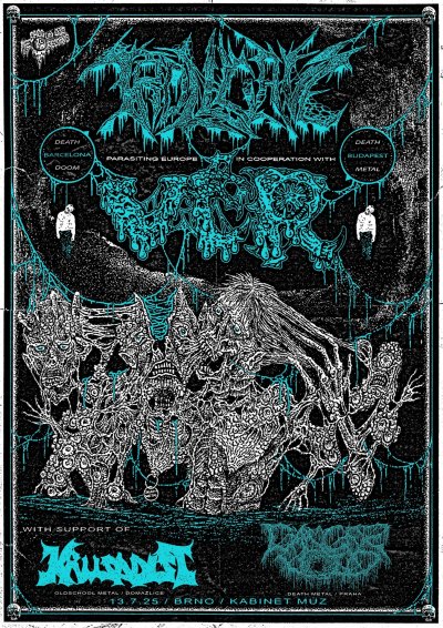 Plakát TROLLCAVE (ESP) + VÉR (HUN) + CANCER VOID + KRUSADIST