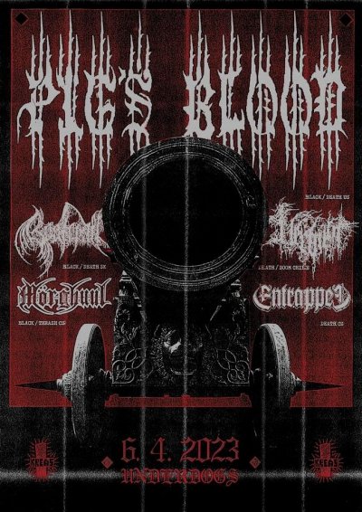 Plakát Pigs Blood (US), Verbum (Chile), Goatcraft, Entrapped, Mörghuul