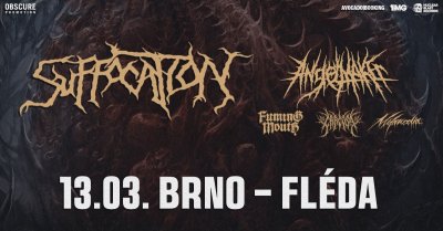 Plakát SUFFOCATION, ANGELMAKER, FUMING MOUTH, CARCOSA, MÉLANCOLIA