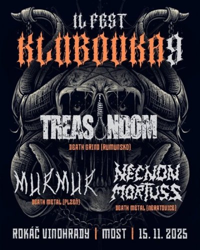 Plakát IL FEST Klubovka #9 - TREASONDOM, MURMUR, NECNON MORTUSS