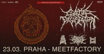 Plakát CATTLE DECAPITATION, SIGNS OF THE SWARM, 200 STAB WOUNDS, VOMIT FORTH - Praha